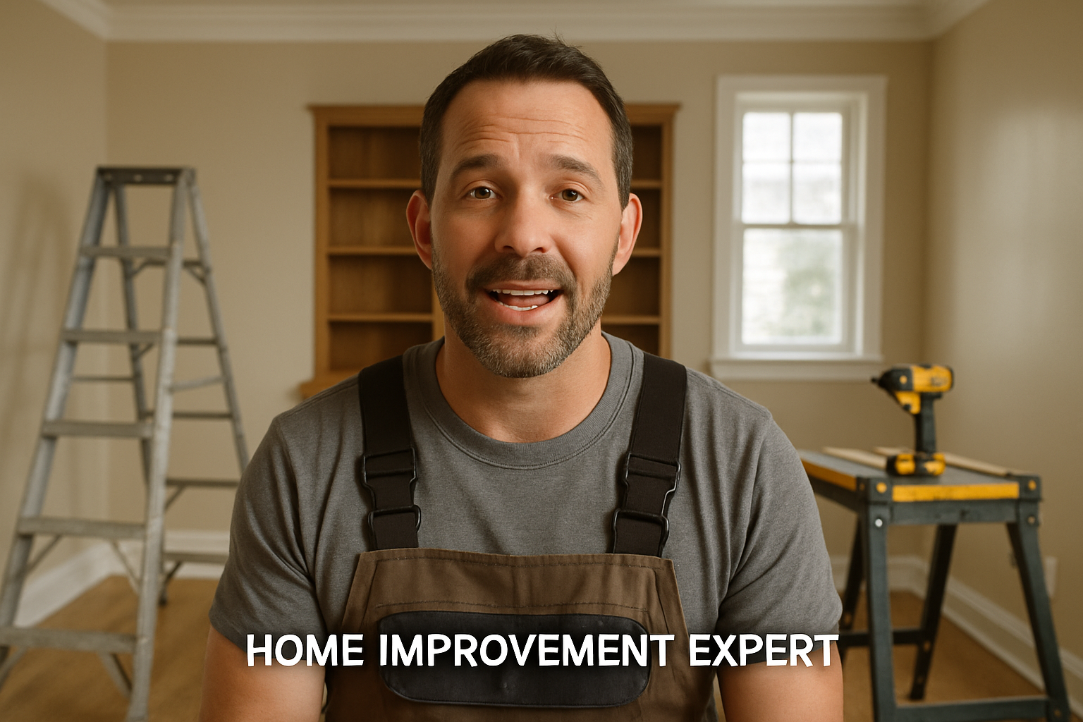 Home improvement expert giving a video testimonial
